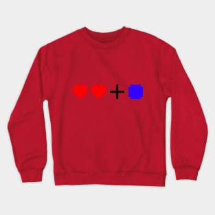 Retro Time Traveler - Two Hearts and a Box Crewneck Sweatshirt